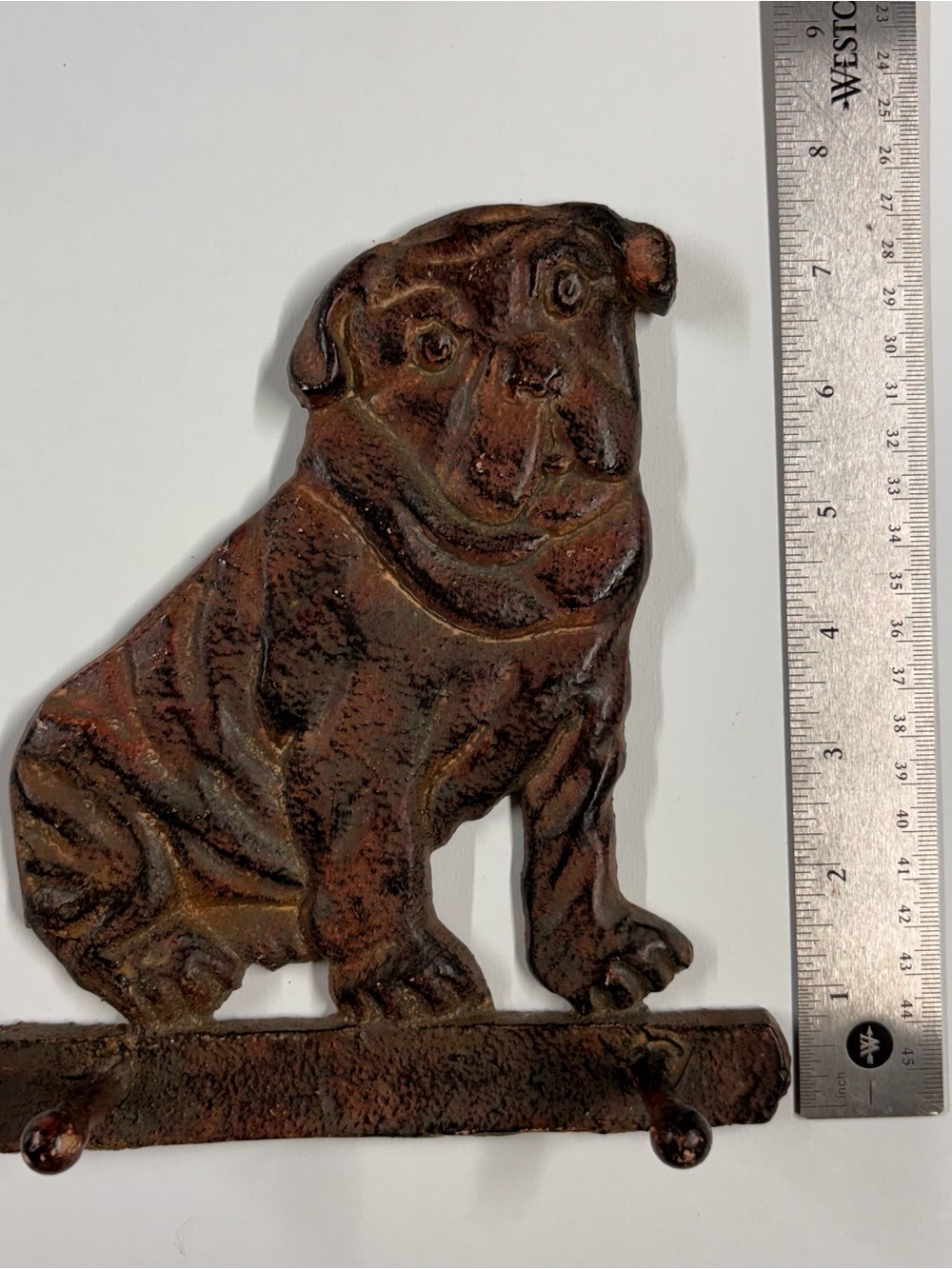 Decorative Brown Bulldog Leash Hook - Dog Wall Hook
